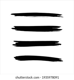 art brush on white background ink black