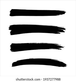 art brush on white background ink black