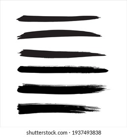 art brush on white background ink black