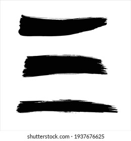 art brush on white background ink black