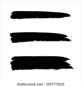 art brush on white background ink black