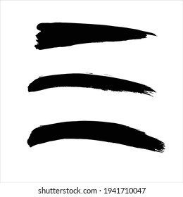art brush on white background ink black