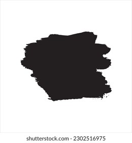 pincel de arte sobre tinta de fondo blanco negro