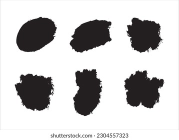 art brush on white background ink black
