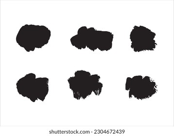 art brush on white background ink black