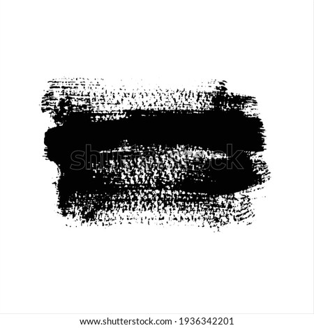 art brush on white background ink black