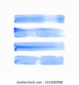 Art brush paint grunge strokes set - Vector Design. Acrylic stripes collection.