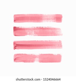 Art brush paint grunge strokes set - Vector Design. Acrylic stripes collection.