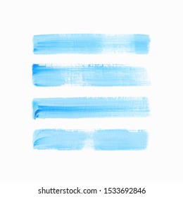 Art brush paint grunge strokes set - Vector Design. Acrylic stripes collection.