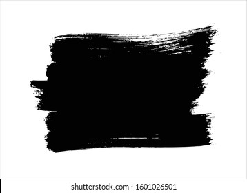 Art Brush Paint Stroke Background Ink Black