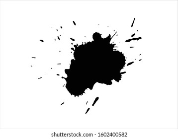 art brush paint stroke background ink black
