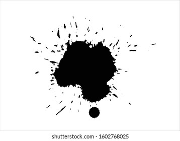 art brush paint stroke background ink black