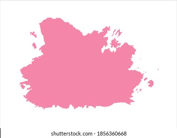 Malerpinsel, mit einem Pinselstrich auf weißem Hintergrund