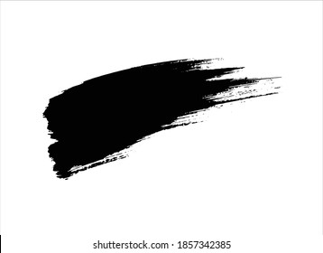 art brush paint stroke on white background