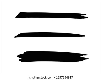 art brush paint stroke on white background