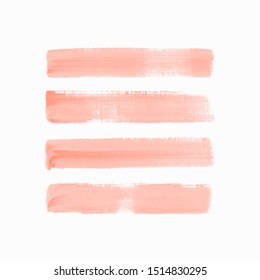 Art brush paint strokes set - Vector Design. Acrylic stripes collection.
