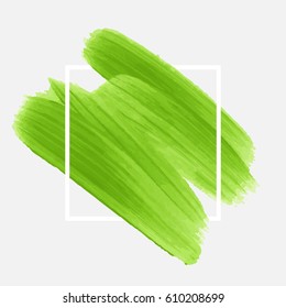 Art brush painted abstract background acrylic design illustration vector over square frame. Perfect watercolor design for headline, logo and sale banner. 