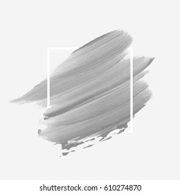 Art brush painted abstract background acrylic design illustration vector over square frame. Perfect watercolor design for headline, logo and sale banner. 