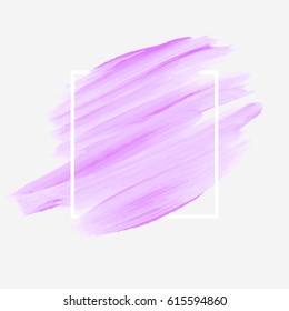 Art brush painted abstract background acrylic design illustration vector over square frame. Perfect watercolor design for headline, logo and sale banner. 