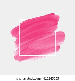 Art brush painted watercolor abstract background design illustration vector over square frame. Perfect acrylic design for headline, logo and sale banner. 