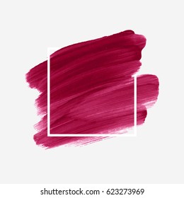 Art brush painted watercolor abstract background design illustration vector over square frame. Perfect acrylic design for headline, logo and sale banner. 