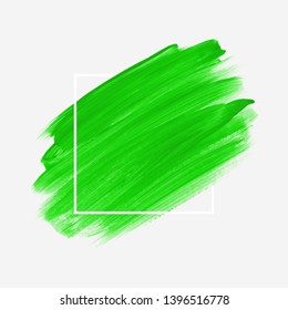 Art brush stroke paint abstract background  over square frame - Vector. Perfect watercolor design for headline, logo and sale banner.