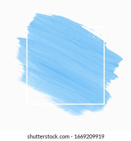 Art brush stroke paint abstract background design vector and square frame. 