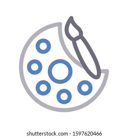 art brush vector color line icon 