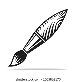 Art brush vector logo template

