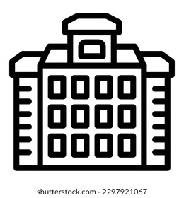 Art building icon outline vector. Poland warsaw. Country shape