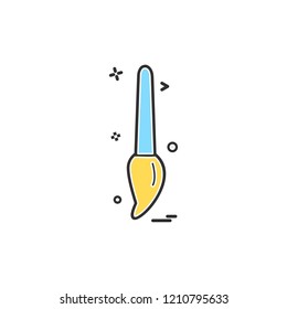 Art bursh drawing icon vector design