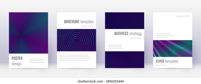 Art business card. Abstract lines modern brochure template. Red vibrant gradients geometry on white blue background. Fair cover, brochure, poster, book etc.