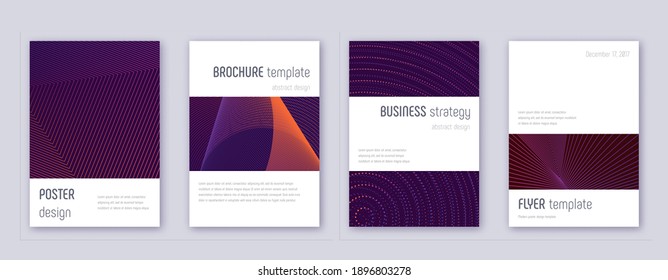 Art business card. Abstract lines modern brochure template. Red vibrant gradients geometry on white blue background. Fair cover, brochure, poster, book etc.