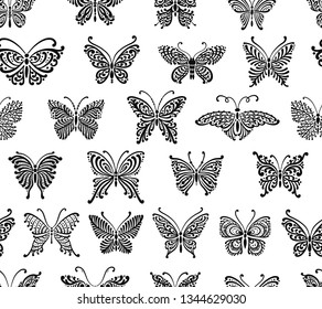 Art butterflies, seamless pattern for your design