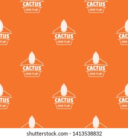 Art cactus pattern vector orange for any web design best
