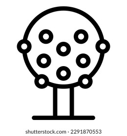Art cake pop icon outline vector. Star dessert. Candy lollipop