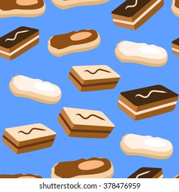 Art cakes back pattern blue