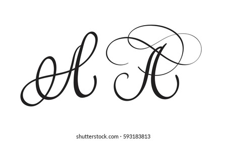 art calligraphy letter A. Vector illustration EPS10