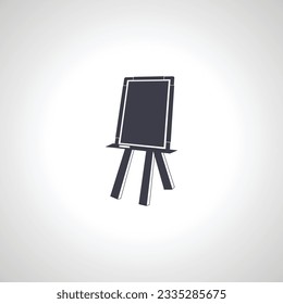 art canvas icon. Easel stand for art canvas icon. Artists Canvas icon