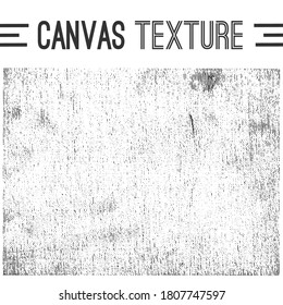 Art canvas texture vector. Black and white grunge style background. 
