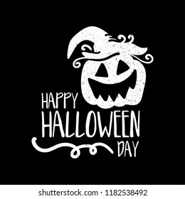 Art card for Happy Halloween.Design template for flyers, posters,ecards, invitations, brochures. Creative style. Vector illustration