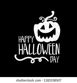 Art card for Happy Halloween.Design template for flyers, posters,ecards, invitations, brochures. Creative style. Vector illustration