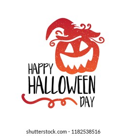 Art card for Happy Halloween.Design template for flyers, posters,ecards, invitations, brochures. Creative style. Vector illustration