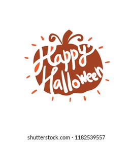 Art card for Happy Halloween.Design template for flyers, posters,ecards, invitations, brochures. Creative style. Vector illustration