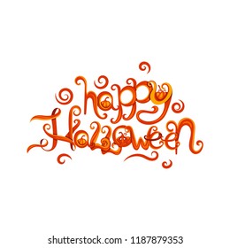 Art card for Happy Halloween.Design template for flyers, posters,ecards, invitations, brochures. Creative style. Vector illustration