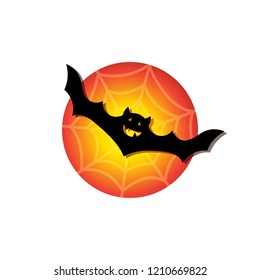 Art card for Happy Halloween.Design template for flyers, posters,ecards, invitations, brochures. Creative style. Vector illustration