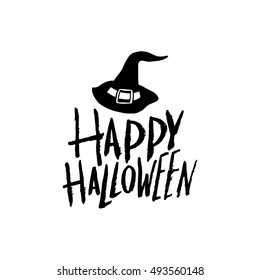 Art card for Happy Halloween.Design template for flyers, posters,ecards, invitations, brochures. Creative style. Vector illustration