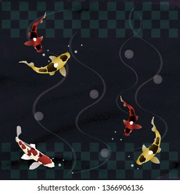 Art of carp with an awareness of Japanese and Western