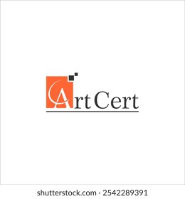 art cert carta logotipo design com letra A vetor dinâmico. tecnologia digital serviço da empresa