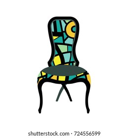 Art chair. Vector illustration chair.